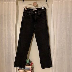 Aritzia - Wilfred x Citizens of Humanity Black High Waisted Straight Leg Denim